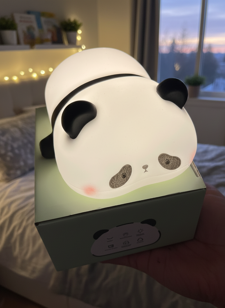 Soft and Squishy Panda Night Light