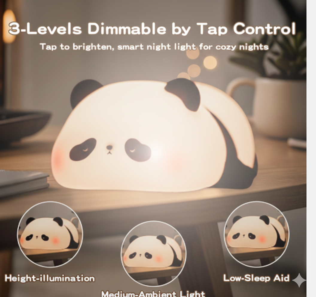 Soft and Squishy Panda Night Light